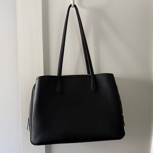 Quince Italian Leather Triple Compartment Work Tote